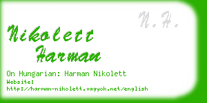 nikolett harman business card